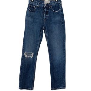 Everlane The Cheeky Distressed Jean - Size 26 Crop